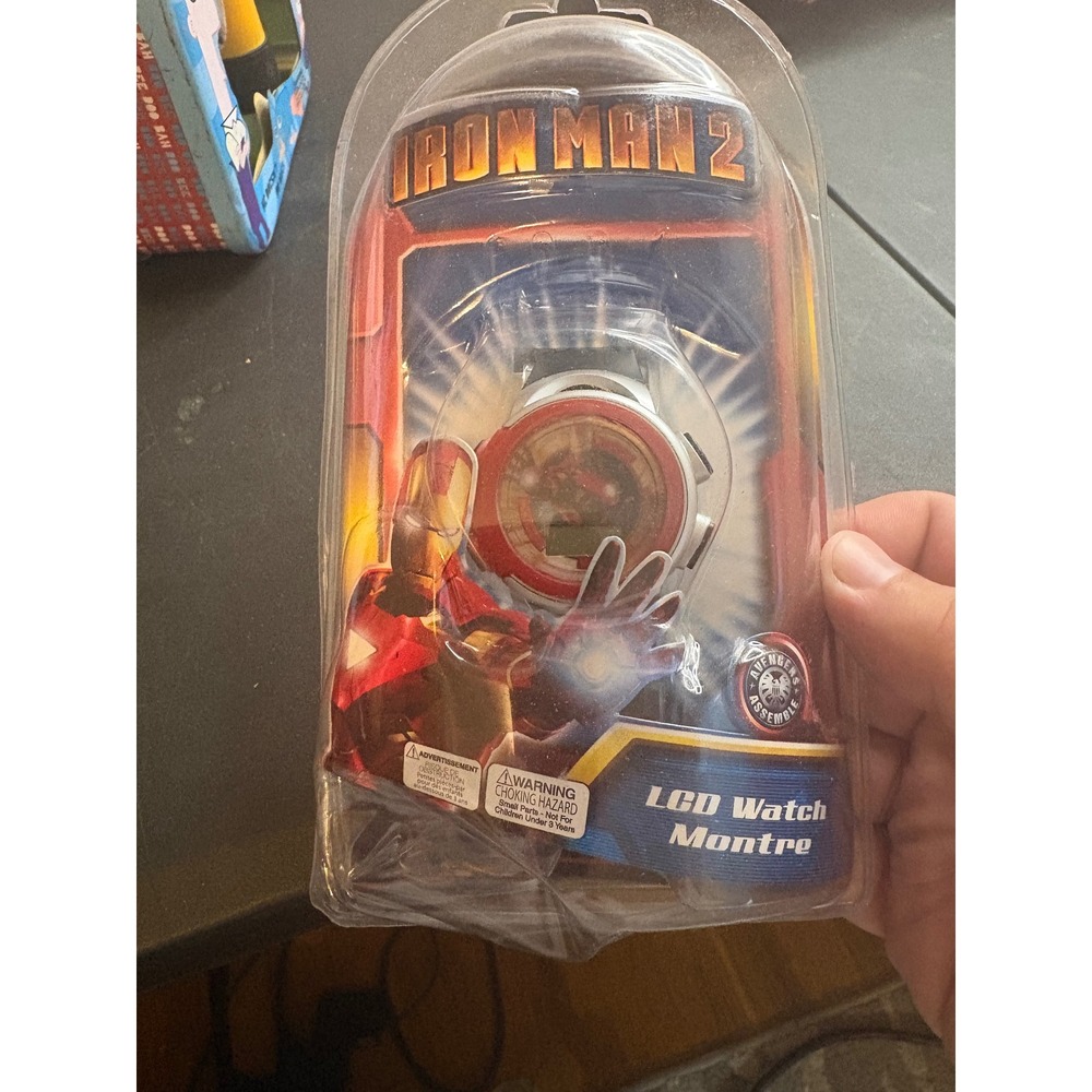 Marvel Iron Man 2 LCD Watch Avengers Tony Stark Digital Red Silver New Sealed